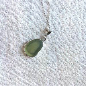 Sea Glass and Silver Necklace